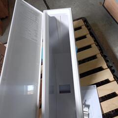 403fk【未使用品・開封品】米びつ 12kg スリム 幅10cm 鋼板製(頑丈/サビにくい) ライスストッカー レバー方式 

y100404fkの画像