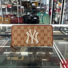 GUCCIxNY　ラウンドファスナー長財布　ニューヨークヤンキー...