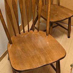 総天然木ダイニングチェア２脚組