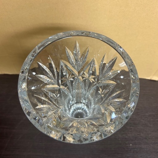 k1004608  HOYA ホーヤ ホヤ クリスタル ガラス 花瓶 フラワースタンド 日本製 フラワーベース グラス 花器 中古品 現状品