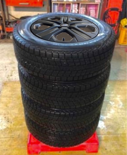 スバルアウトバック（BS9）の純正ホイールとダンロップスタッドレスタイヤのセット