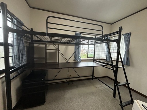 棚　テーブル　コンセント付き　ロフトベッド