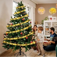クリスマスツリー 電飾 発光リボン 電池式 リボン 5m 結婚式...