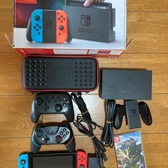 Nintendo Switch 本体 赤/青 プロコン、ソフト付き