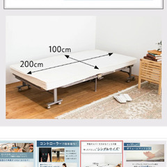 新品未使用シングル電動リクライニングベッド(別売りオプションおまけ付き)の画像