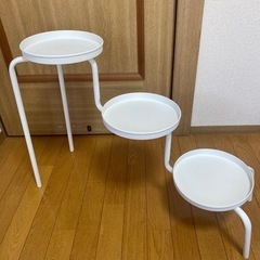 【11/10まで】IKEA 花台　フラワースタンド　白