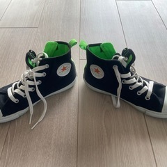 【値下げ】CONVERSE ハイカットスニーカー ブラック/グリ...