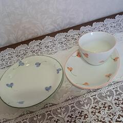 和心　皿 1　フリーカップ&ソーサー 1客