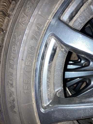 155/65r14スタッドレスホイール付き