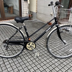 【27インチ自転車】外装6段変速　LEDオートライト付　チェーン新品❗️パンクしにくいアンチパンクタイヤ使用❗️若林自転車　浜大津店　SALE中❗️
