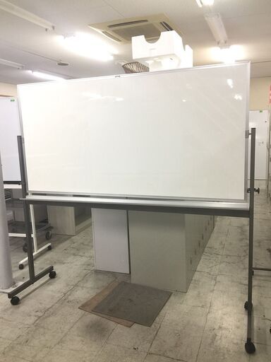 中古　美品　trusco　Banlack　ホワイトボード　ホーロー　両面　無地　脚付　自立式　キャスター付　1800×900　愛知　一宮市　江南市　稲沢　岩倉　名古屋　岐阜　各務ヶ原　羽島　三重　グッドプライス一宮