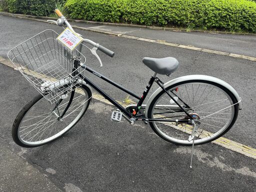 リサイクルショップどりーむ天保山店　No1415　自転車　26インチ　ベル付き　ライト付き　黒色　早い者勝ち