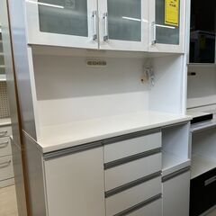 ジモティ来店特価!!　　食器棚　ホワイト　　　J-1029