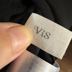 ViS 黒 Vネック 七分丈シャツの画像