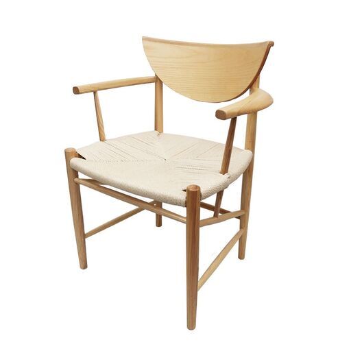 【引取限定！台数限定最安！早い人優先！】新品未使用品 複数在庫あり ダイニングチェア 肘付き ラウンジチェア 北欧 ドラウンチェア HM4 アームチェア 天然木 イージーチェア 椅子 木製 リビング 座面高45cm おしゃれ P-30BJ