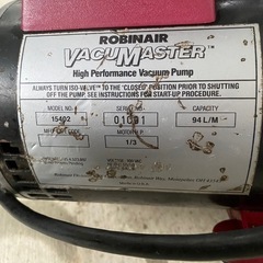 ROBINAIR 15402 高性能真空ポンプ【通電確認済】の画像