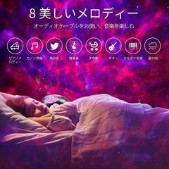 海洋プロジェクター ライト プラネタリウム 天井投影 家庭用 ベッドサイドランプ 8種類のライトモードと内蔵音楽プレーヤーBluetooth対応 タイマー設定USB給電 リモコン 寝かしつけ パーテイー飾り 　転売OK　倒産品　まとめ売り　ネット商材　アマゾン引き上げ商品　メルカリ　副業の画像