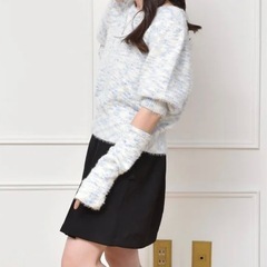アームカバー付 ニット 洋服の画像