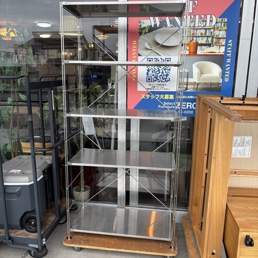 無印良品 無印MUJI ステンレスユニットシェルフ ステンレス ユニットシェルフ ユニットシェルフ シェルフ シンプル おしゃれ インテリア 収納 176cm