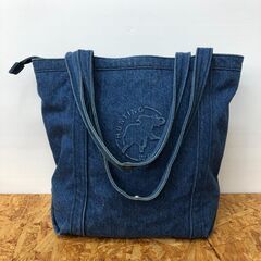 【679】トートバッグ ハンティング・ワールド デニムワッペン ブルー（W42cm×H35cm×D16cm）の画像