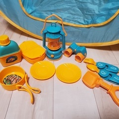 【お取引中】　
おもちゃ　室内キャンプセットの画像