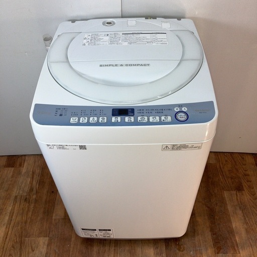 洗濯機 シャープ 7kg 2018年製 糸くずフィルター新品交換済み