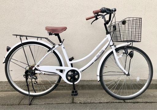 dixhuit 自転車 ママチャリ 26インチ 6段変速ホワイト　東京　三鷹市　武蔵市