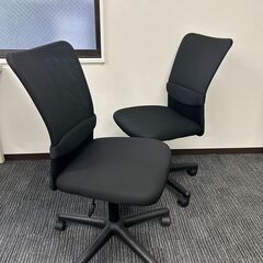 【美品】オフィスチェア　メッシュ　ブラック　高さ調整可能