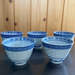 中国茶器 ホタル焼 中国景徳鎮  湯呑み 風水食器