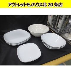 IKEA 食器 プレート 深皿 ボール 7点セット イケア ホワ...