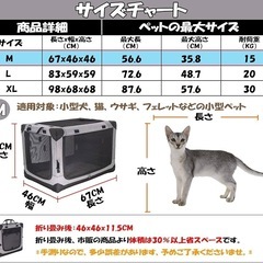 【新品未使用】折りたたみ式ペットゲージ、キャリーの画像