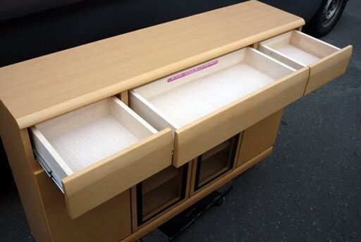 ☆サイドボード リビングボード 幅1300mm 奥行310mm 高さ805mm 食器棚 収納棚 キャビネット 札幌 北20条店