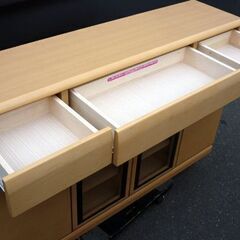 ☆サイドボード リビングボード 幅1300mm 奥行310mm 高さ805mm 食器棚 収納棚 キャビネット 札幌 北20条店の画像