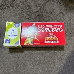 哺乳瓶の替乳首と液体ミルクのアタッチメント