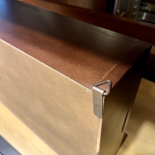 《売約済》【池上店】 塩川光明堂 カルトーネ AL-A DB ガラスケース コレクションケース 背面ミラー付き ケース ディスプレイ キャビネット ショーケース 木枠 レトロ インテリア  (検 コレクション ミニカー ホビー