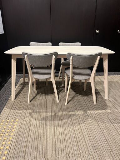 【展示品・未使用品】ダイニングセット 4人掛け ダイニングテーブル 幅160cm 参考価格59.990円?自社配送時?代引き可?(現金
