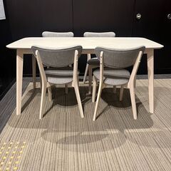 【展示品・未使用品】ダイニングセット 4人掛け ダイニングテーブル 幅160cm 参考価格59.990円🚚自社配送時💳代引き可🚚(現金、クレジット、スマホ決済対応)の画像