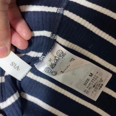 ViS ビス ノースリーブ トップス ボーダー ネイビー × ホワイト 美品 1点の画像
