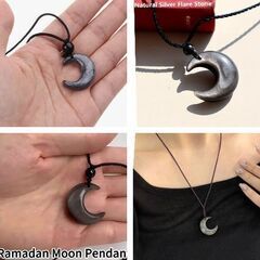 ブラックムーンネックレス（新品）の画像