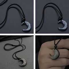 ブラックムーンネックレス（新品）の画像