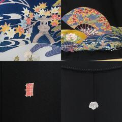 本加賀友禅 黒留袖 大村洋子 扇子に花と兼六園柄 正絹