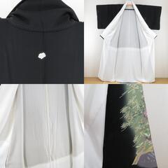 本加賀友禅 黒留袖 小田美知代 鶴に四季花文様 正絹 袷 広衿