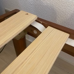 タンスのゲン　シングルベッド　ブラウンコンセント2口付きの画像