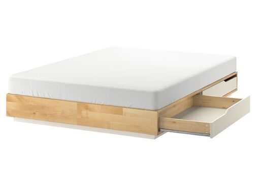値下げ！【定価¥59,990】IKEA MANDAL マンダール ベッドフレーム 収納付き,140x200 cm