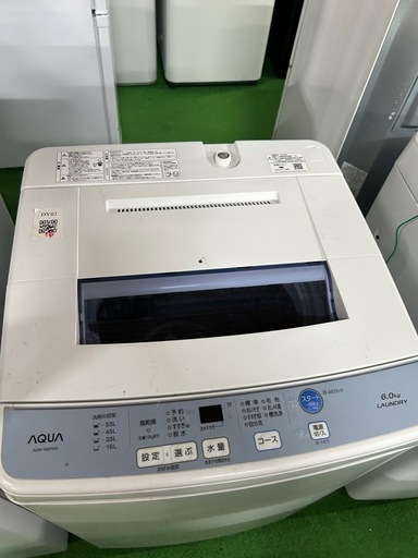 ご来店時、ガンお値引き‼️AQUA(アクア) 2018年製 6.0kg 洗濯機