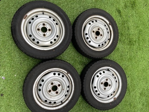 【売約済
】中古スチール付スタッドレスタイヤ売ります グッドイヤー　アイスナビ7 　155/65R14 75Q