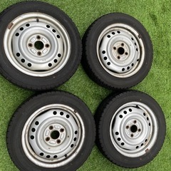 【売約済
】中古スチール付スタッドレスタイヤ売ります グッドイヤー　アイスナビ7 　155/65R14 75Q 