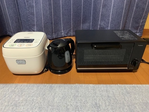 (決まりました)3点セット 炊飯器(3合) ケトル トースター