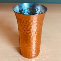 「純銅麦酒揃」銅製ビアグラス・タンブラー＆小皿５Ｐセットの画像