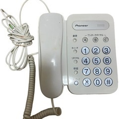 パイオニア 電話機 ベーシックテレホン TF-12-W 1台